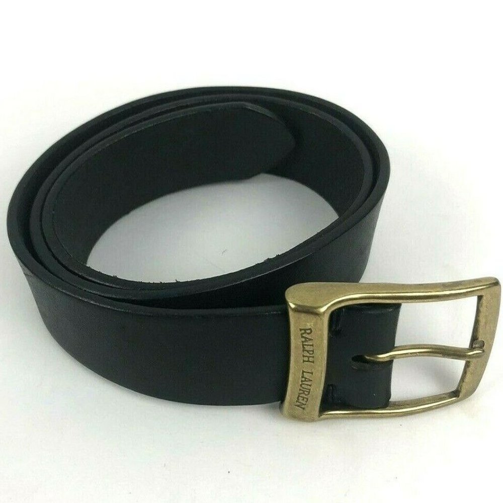 Ralph Lauren black belt. Condition is "Pre-owned".